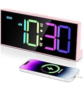 Digital Alarm Clocks,Large Big Numbers Cute clocks for Bedrooms,college dormitories,Teens,Modern ...
