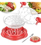 PEOUWNES Chicken Shredder, Large Chicken Breast Shredder Tool Twist with Fork, Visible Meat Shred...