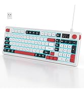 SbocKeeb 96% Wireless Keyboard with Number Pad and Knob,3-Modes Wired/Bluetooth 5.0/2.4G 98 Keys ...