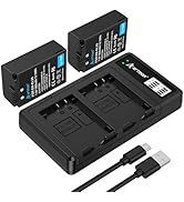 Artman EN-EL25 EN-EL25A Battery 1600mAh 2-Pack and USB-C LCD Dual Charger Compatible with Nikon Z...