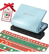 10-Hole Binding Machine for Planners,Metal Punch Loose Leaf Tool 26 Holes for B5, 30 for A4, 20 f...