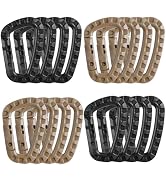 Tactical Carabiner Keychain -12/15/16 Pack Hard Polymer Carabiners D Rings Light Weight Spring Sn...
