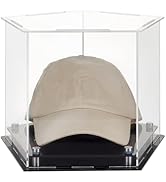 PH PandaHall 10.9x10.4x8.1 inch Baseball Hat Display Case Clear Acrylic Pentagon Sports Cap Holde...