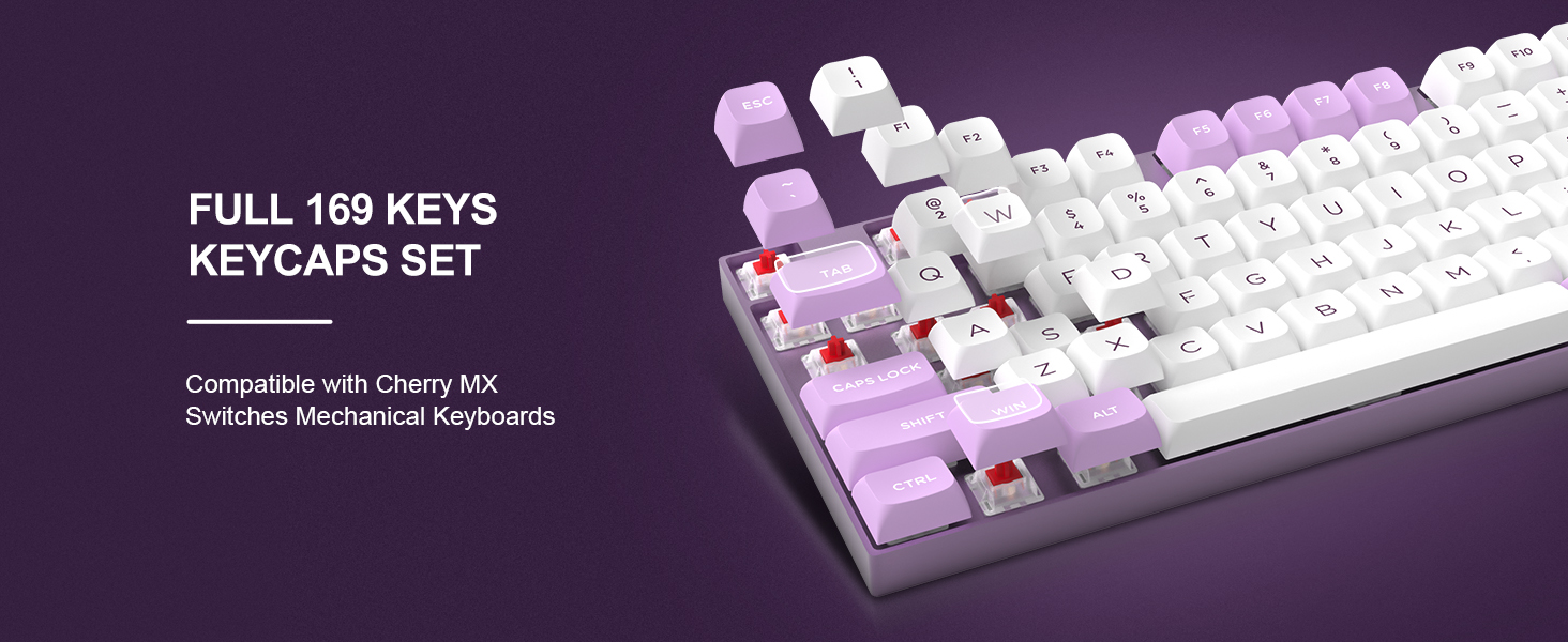 189 keys pbt double shot keycaps