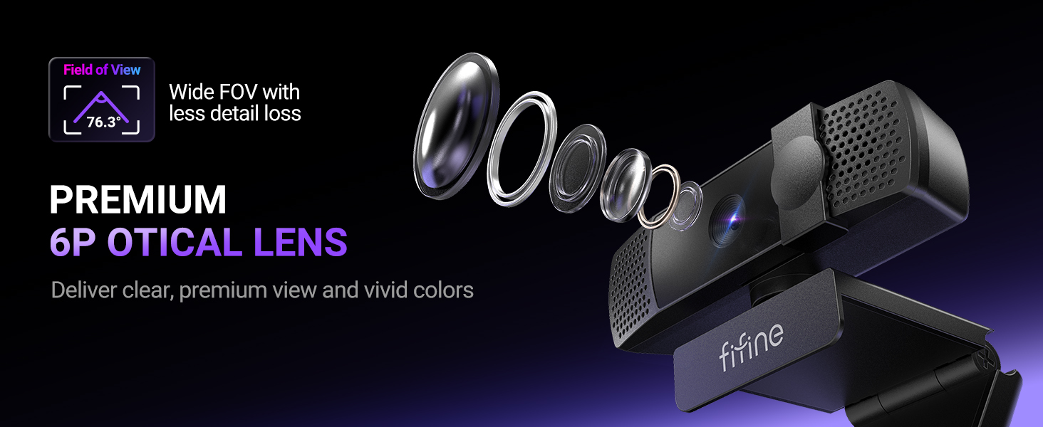 6P lens webcam