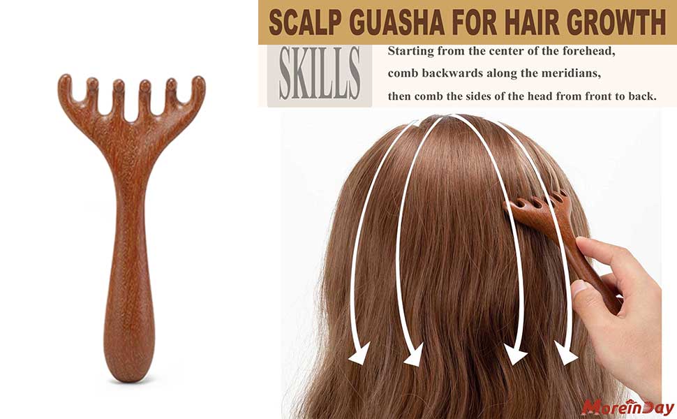 wooden massage comb