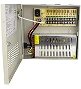 UL Listed 12V 20A Power Supply Box - 18-Channel DC Output for CCTV Cameras &amp; DVR Systems. Reliabl...