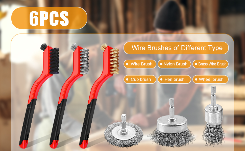 wire brush 6 Pack