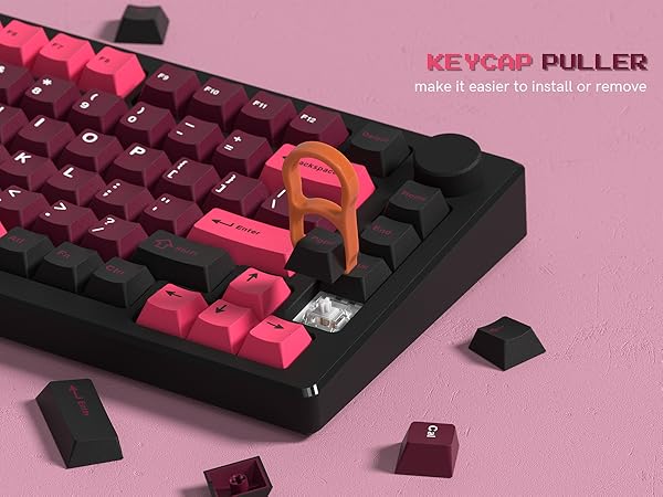 Double Shot PBT Keycaps Set 138 Keys, Cherry Profile Custom Keycaps