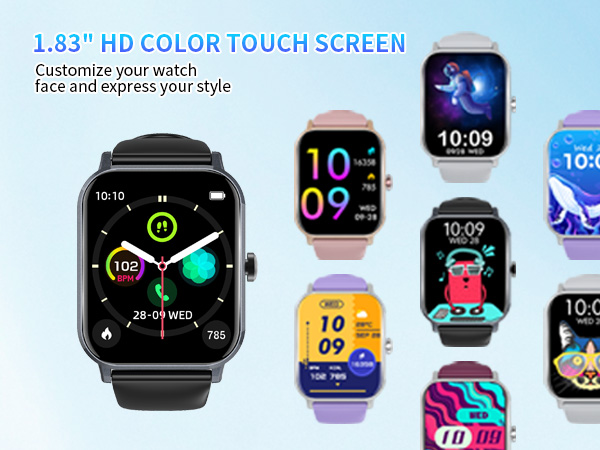 Smart Watch for Men Women with Calling, 1.83&amp;#34; Fitness Tracker