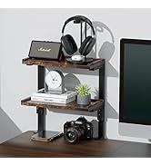 OUTIOE 2-Tier Desk Shelf, Expandable Under Desk Storage, Clamp on Desk Shelf, Desktop Accessories...