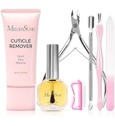 MelodySusie Cuticle Remover Kit,60g Cuticle Remover Cream 15ML Cuticle Oil,Cuticle Nipper Trimmer...