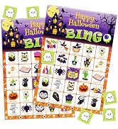 OHOME Halloween Games - Halloween Bingo for Kids Adults | Halloween Party Favors - 24 Players Hal...
