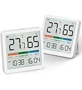 NOKLEAD Indoor Thermometer Hygrometer: Room Temperature Gauge Humidity Monitor for Home, Magnetic...