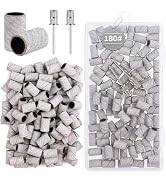 Difenni Sanding Bands for Nail Drill, 180 Grit Sanding Bands Nail Drill Bits 100 Pcs Fine Grit Na...