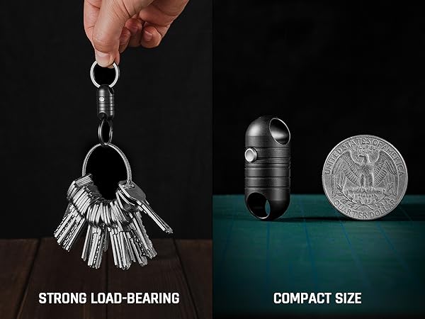 magnetic key holder swivel key ring edc keychain men keychains