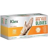 KLEX BPA Free Disposable Heavyweight CPE Plastic Poly Gloves Food Handling Prep Latex &amp; Powder Fr...
