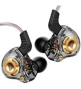 Jacuate Wired IEM Earbuds, QKZ Ak6 SRS Gaming Headphones in-Ear Monitor with 11mm DD for Crystal ...