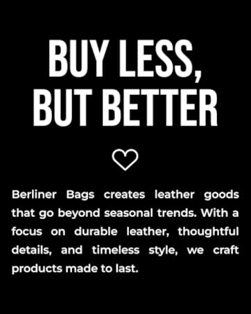 buy less but better philosophy
