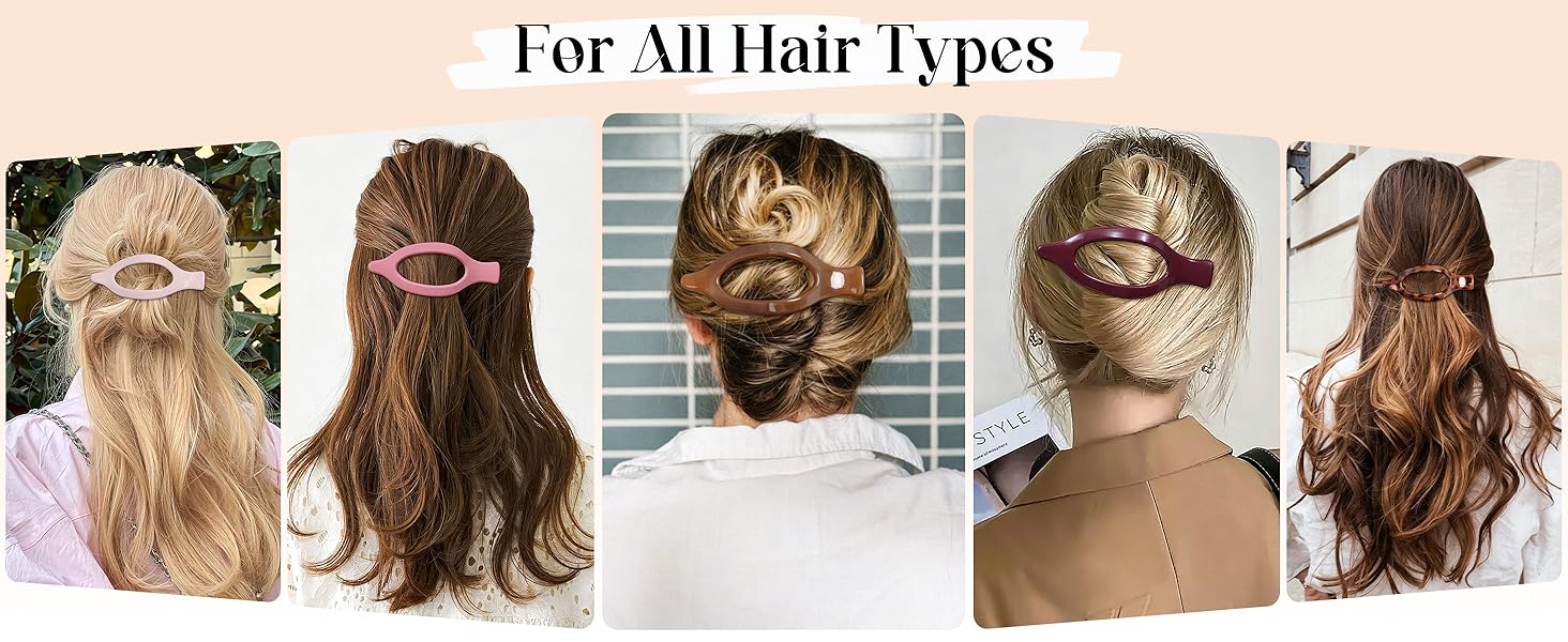 Versatile flat claw clips perfectly designed to secure and style all hair types.
