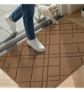 hicorfe Indoor Doormat,32"x20" Welcome Mat,Non-Slip Absorbent Door Mat,Rubber Backing Dirt-Trappi...