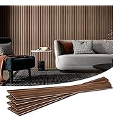 Art3d 4-Piece Wood Slat Acoustic Panels for Stylish Decor and Noise Reduction, 3D Textured Panel ...