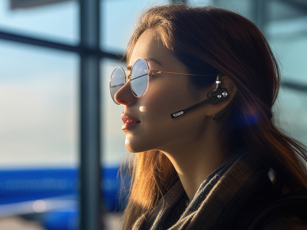 This M-ONE Bluetooth headset is easy to carry