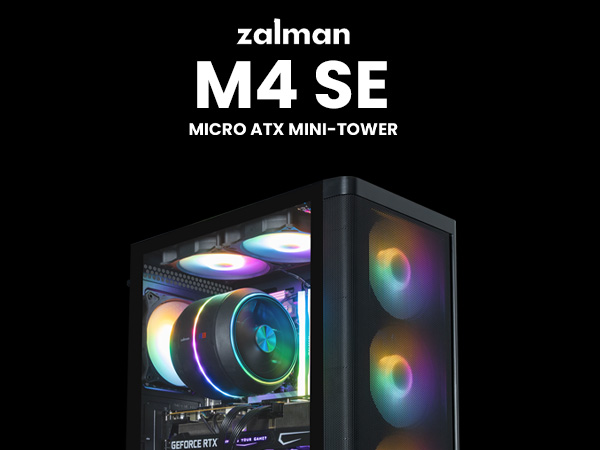 Zalman M4 SE Black M-ATX RGB PC Case