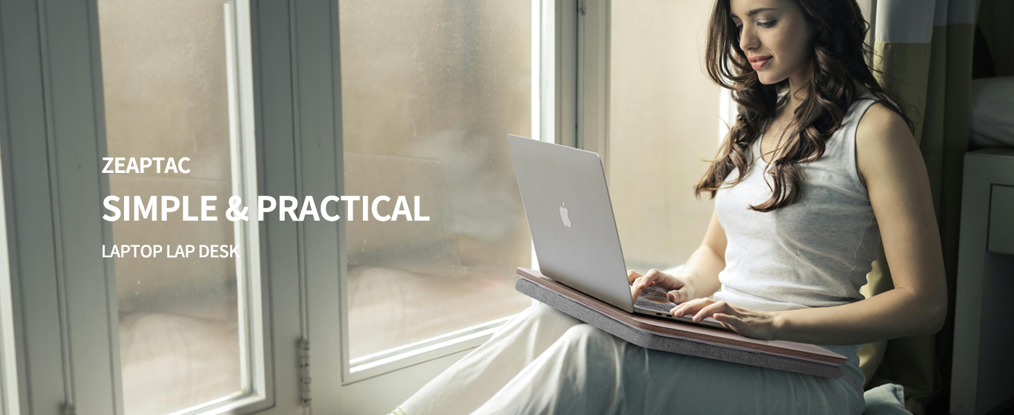 ZEAPTAC Portable Lap Laptop Desk with Pillow Cushion