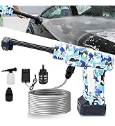 Portable Cordless Pressure Washer,1220PSI Battery Powered Wash Pressure Car Washer with 6 in 1 No...