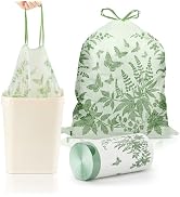 VOK 8 Gallon Trash Bags with Butterfly Printed &amp; Sweet Wormwood Scent, Drawstring Medium Garbage ...