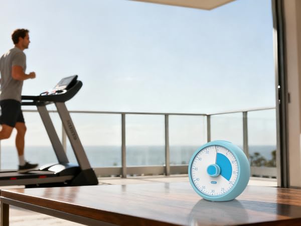 visual timer tracks your treadmill time with clear progress, helping you hit fitness goals faster