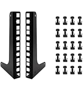 FMUSER 4U Vertical Wall Mount Rack Rails with M6 Rack Mount Screws and Cage Nuts Set for DIY Serv...