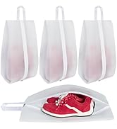 Vorspack Shoe Bags for Travel - 4 Pack Large Transparent Shoe Organizer with Handle Dustproof Sho...