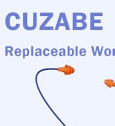 CUZABE Bluetooth Earplug Headphones for Work, Neckband Wireless Ear Plugs Earbuds, 29 dB Noise Re...