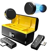 Rythflo Wireless Lavalier Microphone for iPhone/Android with Lightning/USB C(2 TX+2 RX+Charging C...