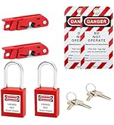 PELISPARK Circuit Breaker Lockout,Breaker Box Lock,2.92" L×0.74" W×0.82" H,Withstand 110-220Volt,...