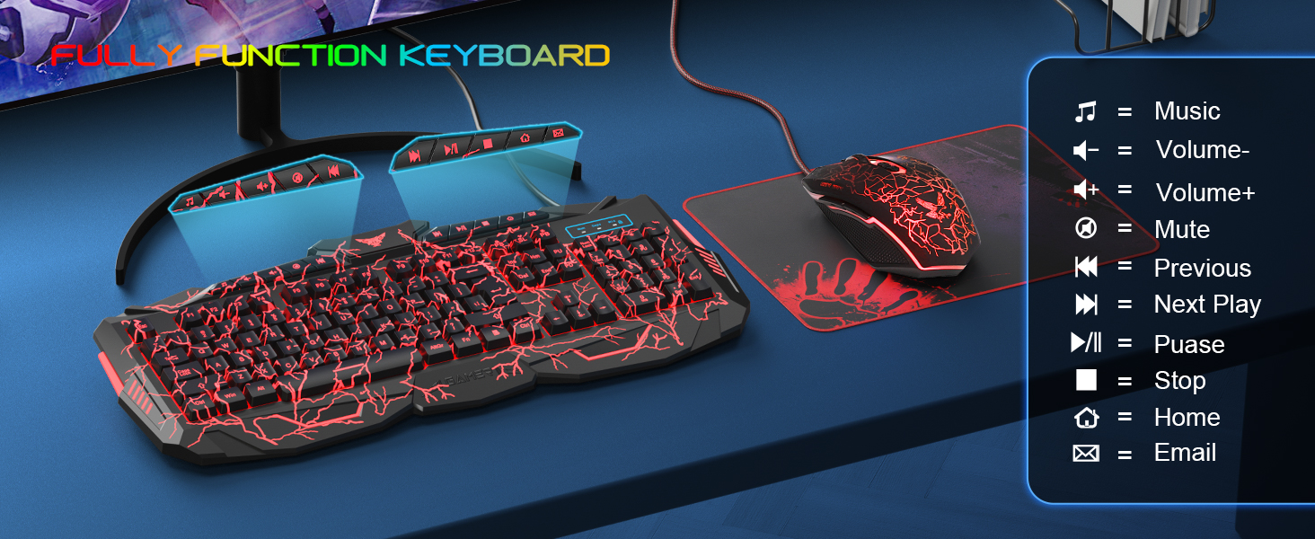 wired gaming keyboard and moues gaming mouse and keyboard combo