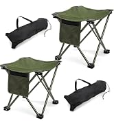 Cididu 2 Pack Camping Stool, Compact Camping Chair Portable, 13 Inch Lightweight Folding Stool Se...