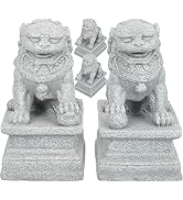 Hemobllo 2Pair Decorative Chinese Guardian Lion Statues Fu Dogs for Micro Landscapes Bonsai and G...