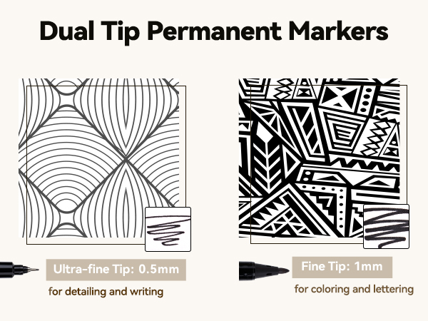 Twin Tip Permanent Markers