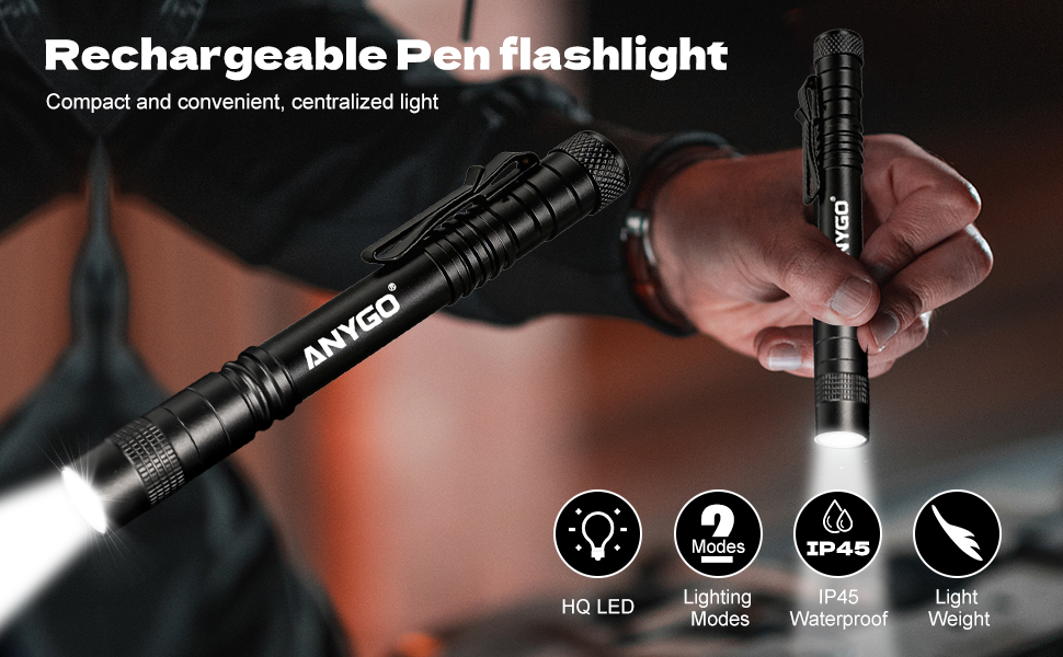 pen flashlight rechargeable