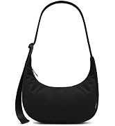 Iioscre Medium Nylon Crossbody Crescent Bag for Women Men, 2 Zippers Crossbody Hobo Bag with Adju...