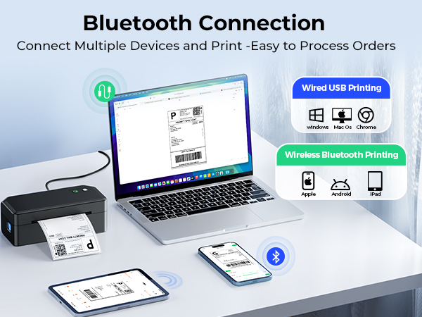 bluetooth thermal label printer