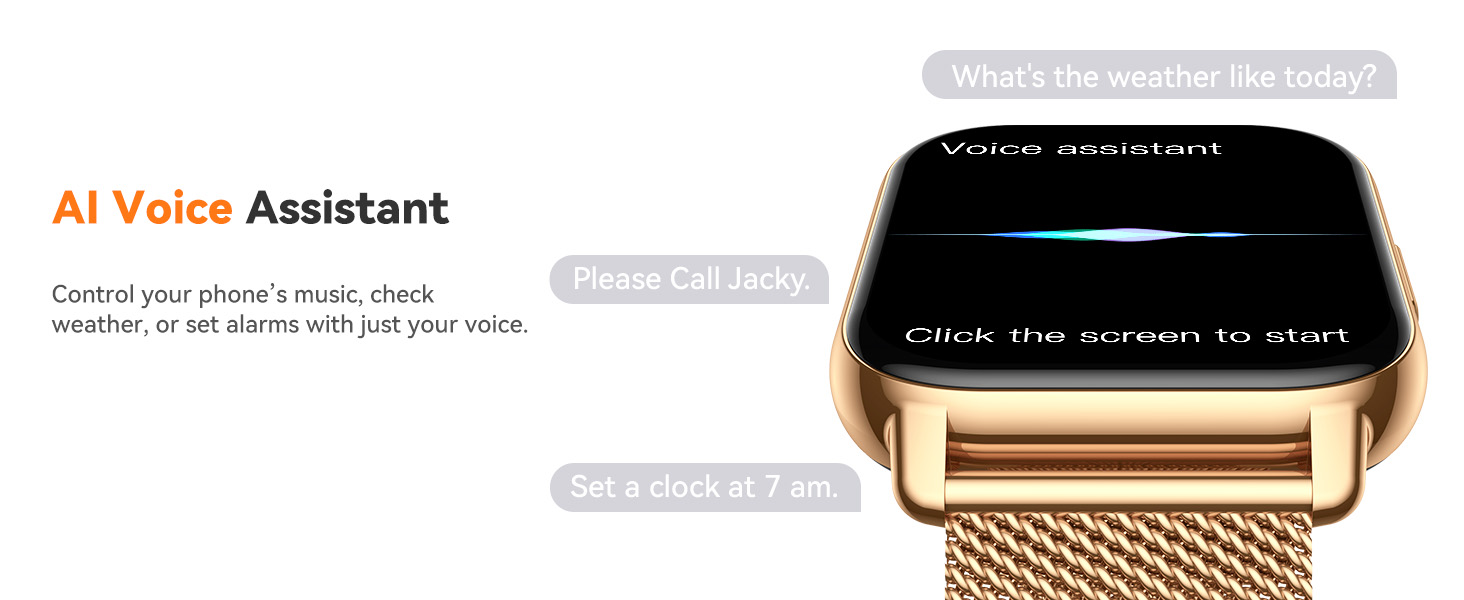 smart watch; smart watch with AI voice assistant