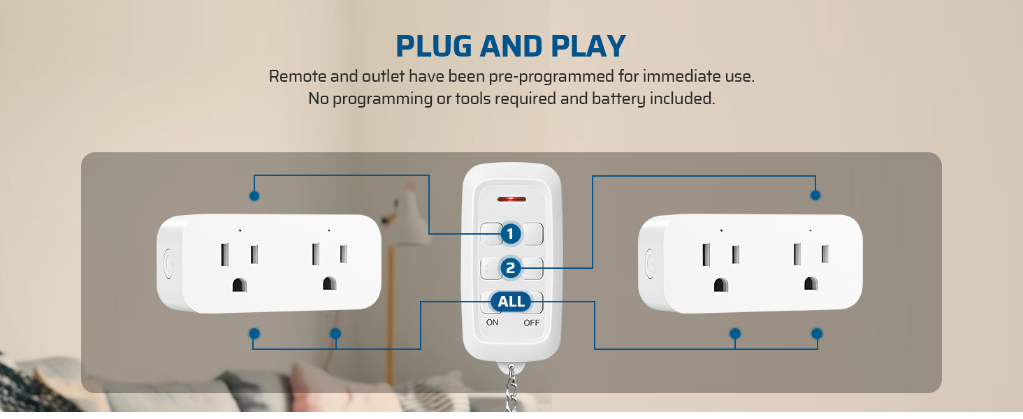 dewenwils remote control outlet