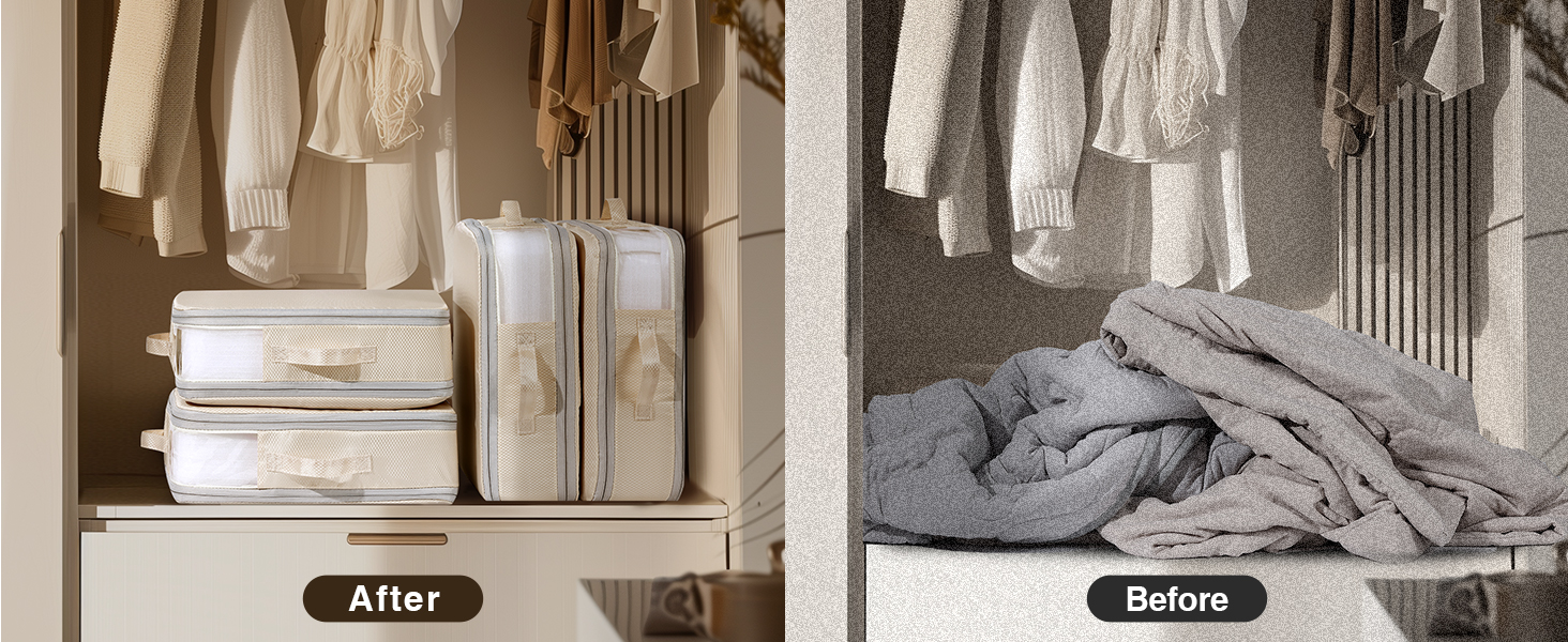 space saving self compression organizer