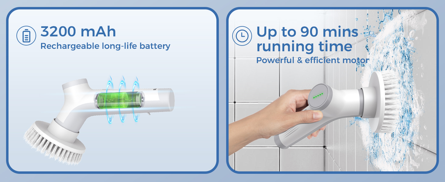electric spin scrubber shower scrubbers power cordless cleaning brush bathroom household