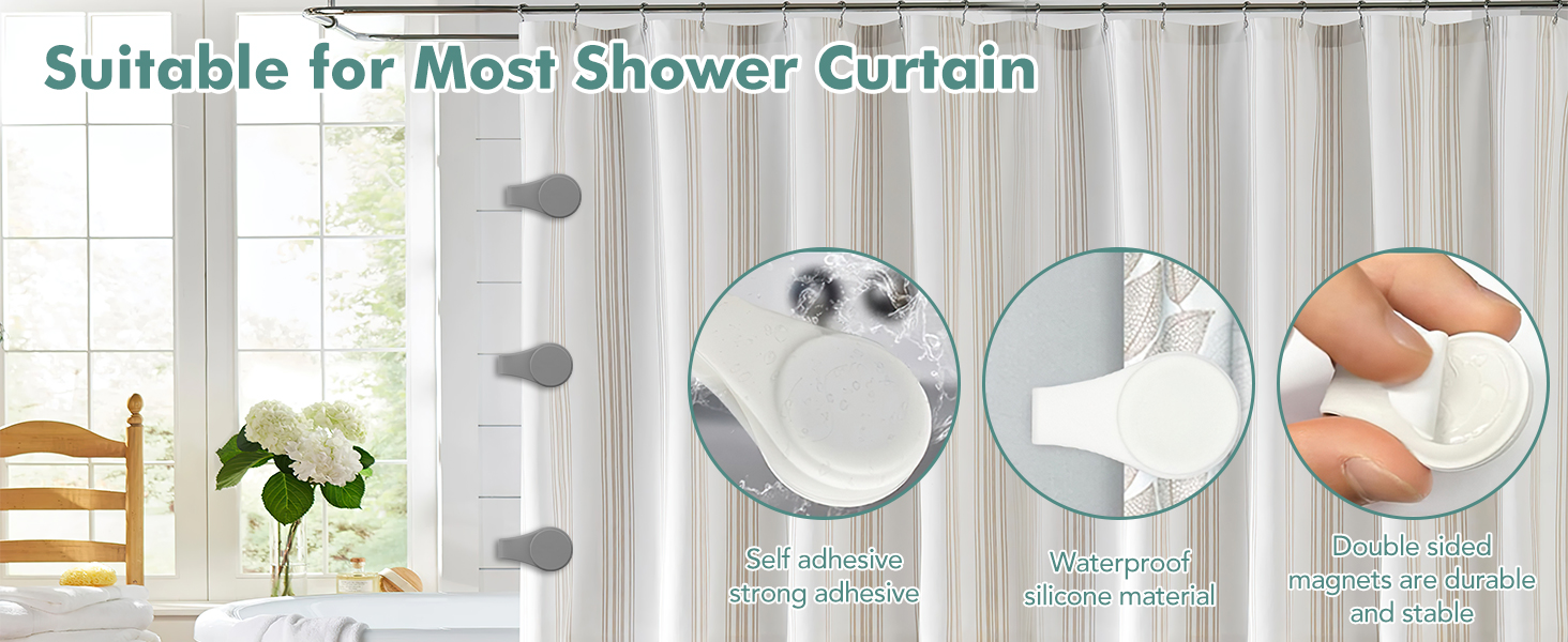 Magnetic Shower Curtain Clips