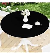 Smiry Round Spandex Tablecloth, Elastic Fitted Washable Tablecloths for 36